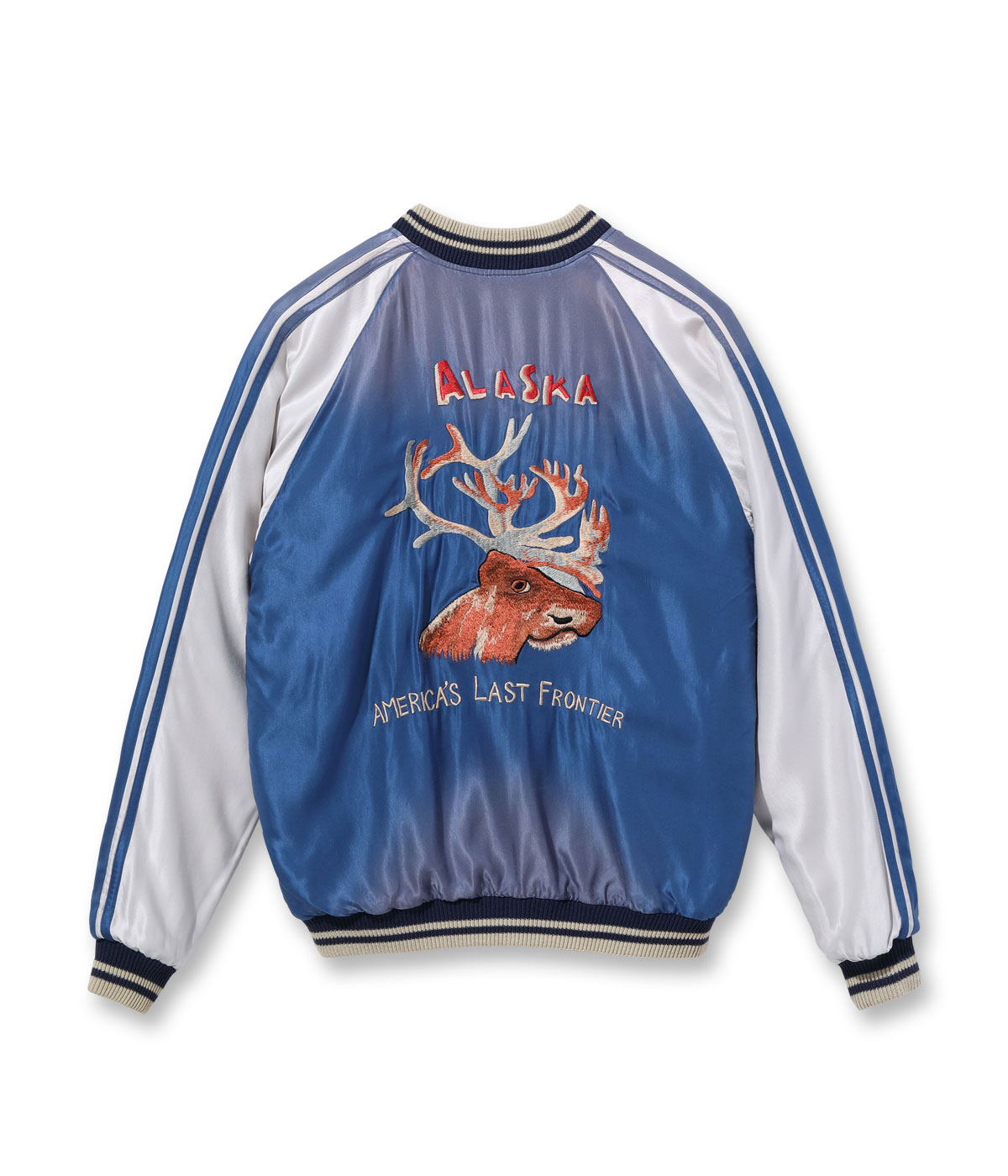 Lot No. TT15492-119 / Late 1950s Style Acetate Souvenir Jacket ��POLAR BEAR�� �� ��MOOSE�� (AGING MODEL)