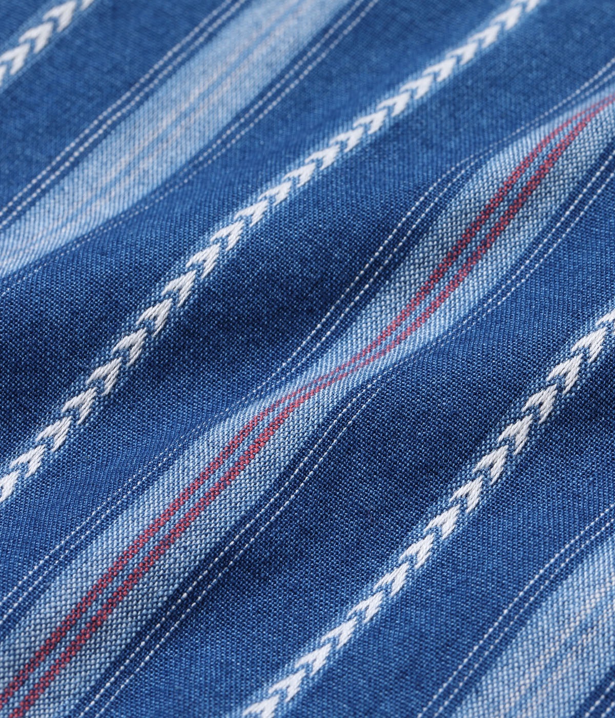 Lot No. SC29246 / NATIVE AMERICAN INDIGO STRIPE WESTERN SHIRT