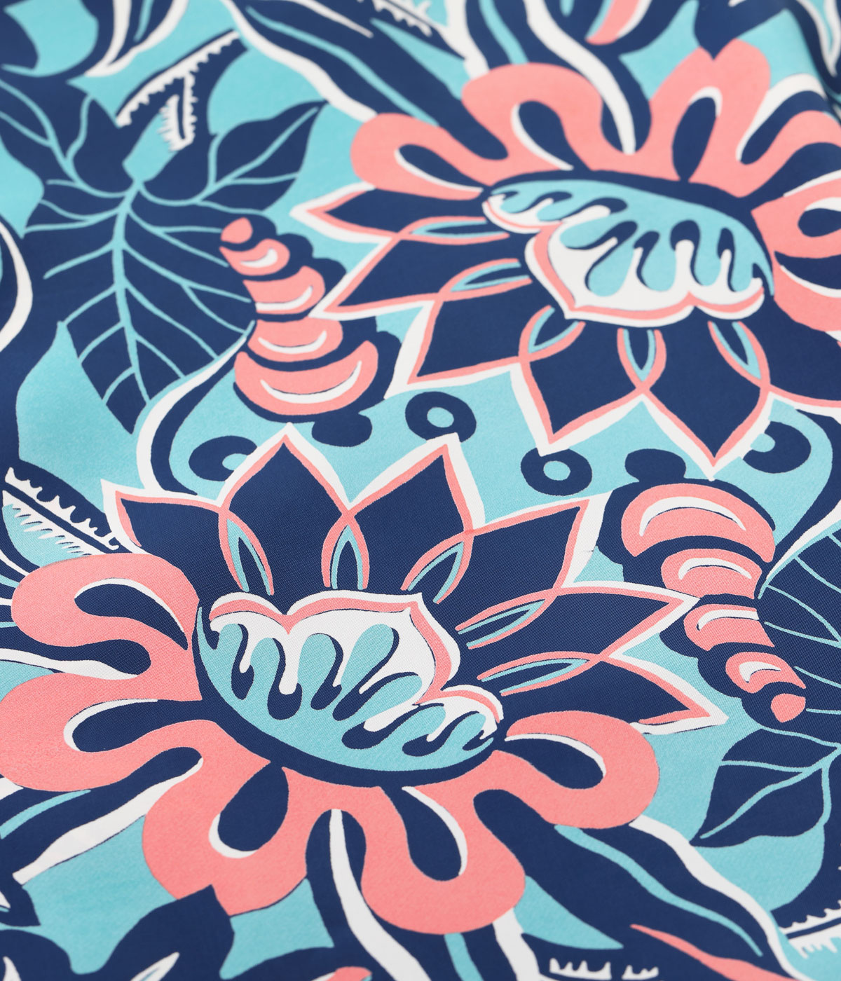 Lot No. SS39430 / RAYON HAWAIIAN SHIRT FLOWER FIELD BORDER