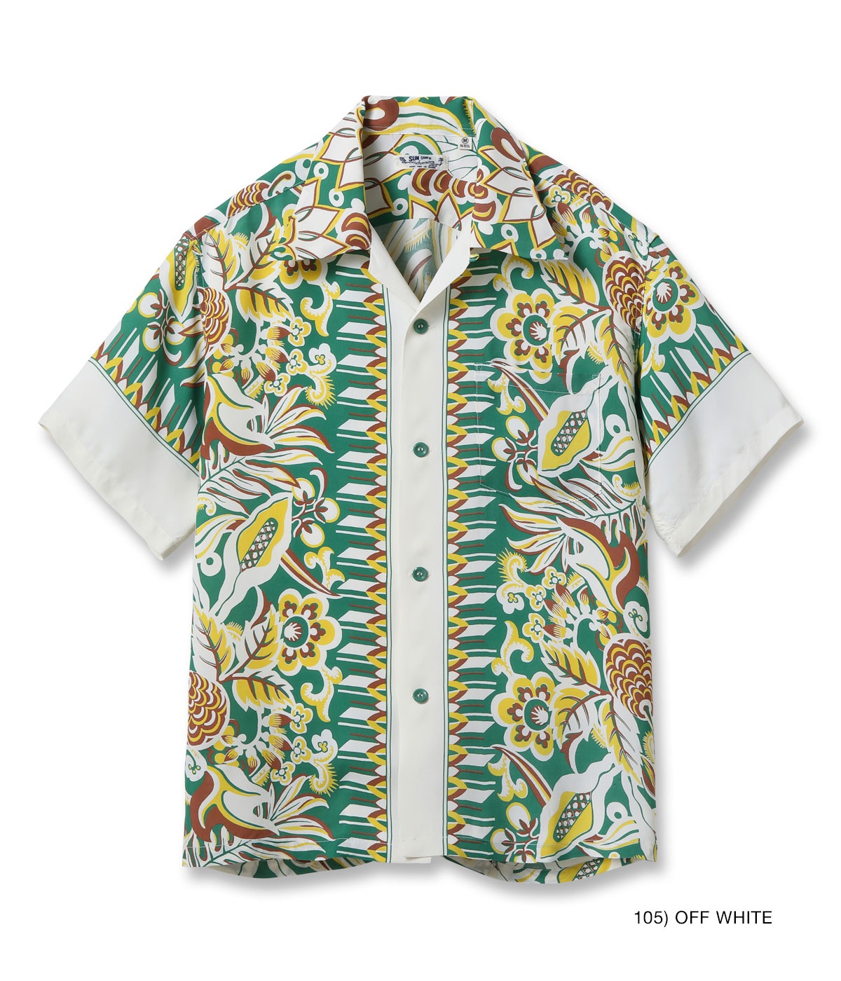 Lot No. SS39430 / RAYON HAWAIIAN SHIRT FLOWER FIELD BORDER