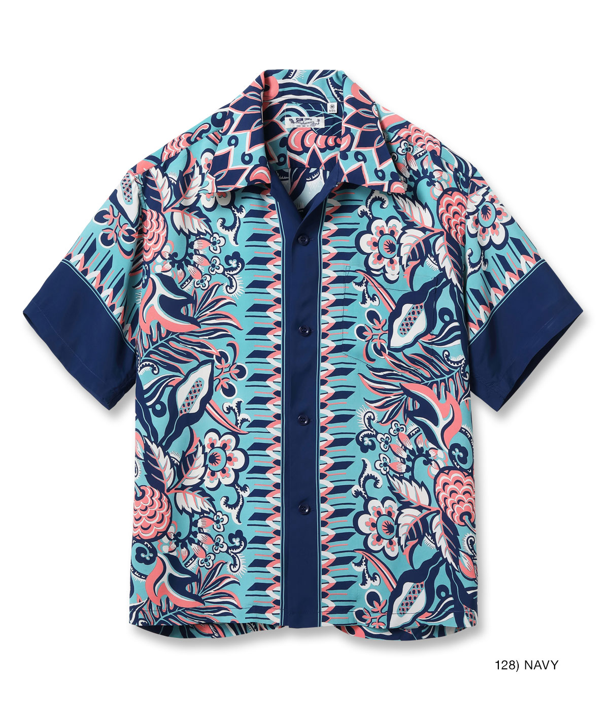 Lot No. SS39430 / RAYON HAWAIIAN SHIRT FLOWER FIELD BORDER