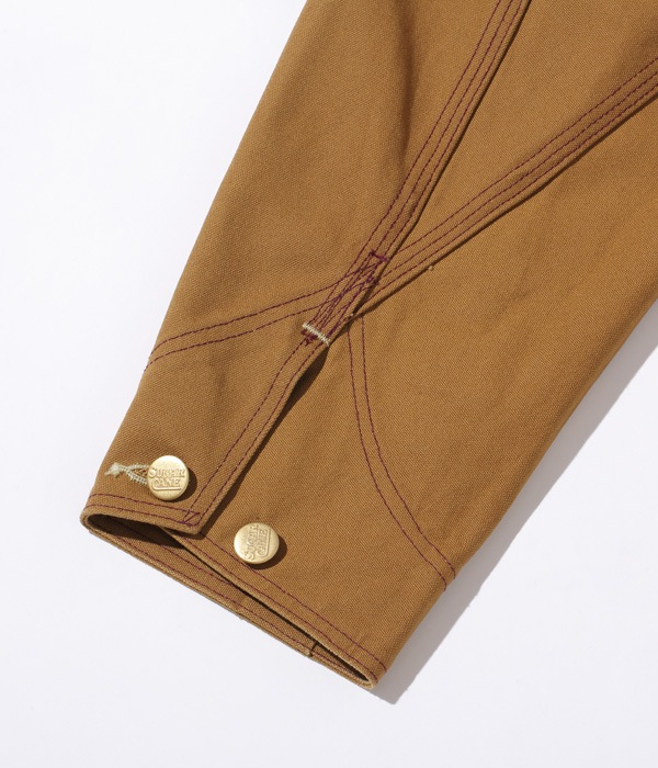 Lot No. SC14374 / 13oz. BROWN DUCK WORK COAT SUGAR CANE,SUGAR CANE