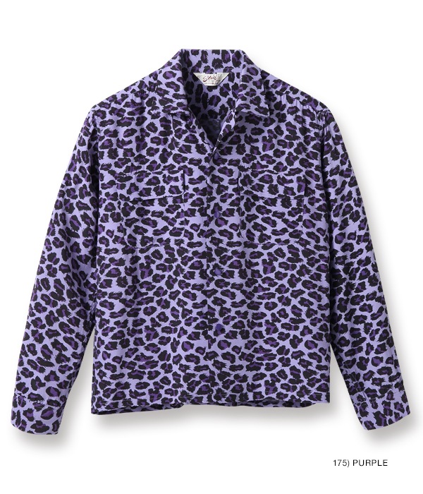 Lot No. SH28379 / HIGH DENSITY RAYON OPEN SHIRT ��LEOPARD�� (LONG SLEEVE)