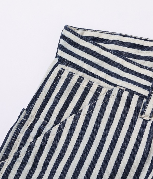 Lot No. SC42386 / HEADLIGHT  FICTION ROMANCE NOS 7oz. 1/4" INDIGO STRIPE WORK PANTS