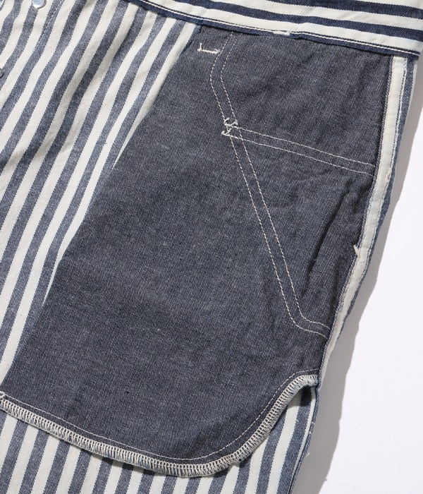 Lot No. SC42386 / HEADLIGHT  FICTION ROMANCE NOS 7oz. 1/4" INDIGO STRIPE WORK PANTS
