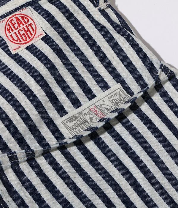 Lot No. SC42386 / HEADLIGHT  FICTION ROMANCE NOS 7oz. 1/4" INDIGO STRIPE WORK PANTS