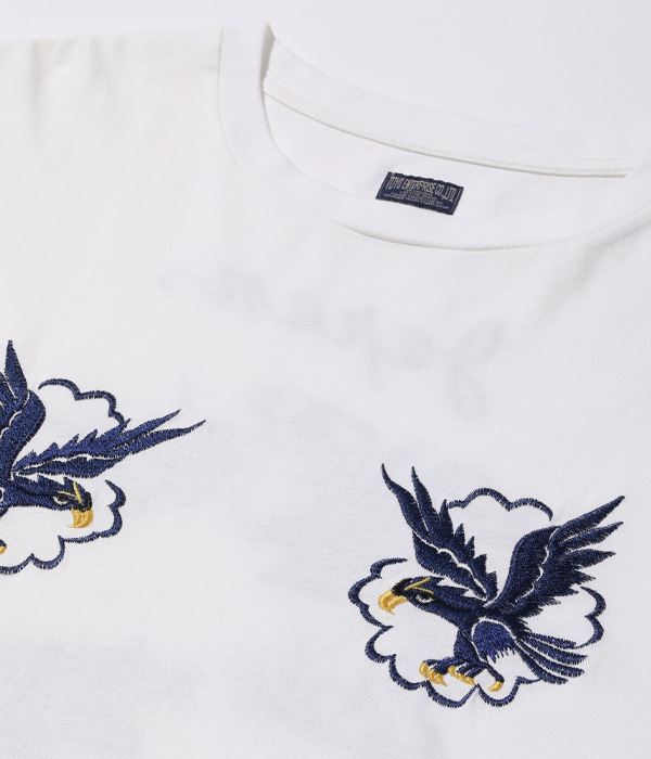 Lot No. TT69299 / LONG SLEEVE SUKA T-SHIRT EMBROIDERED ��EAGLE, TIGER & DRAGON��