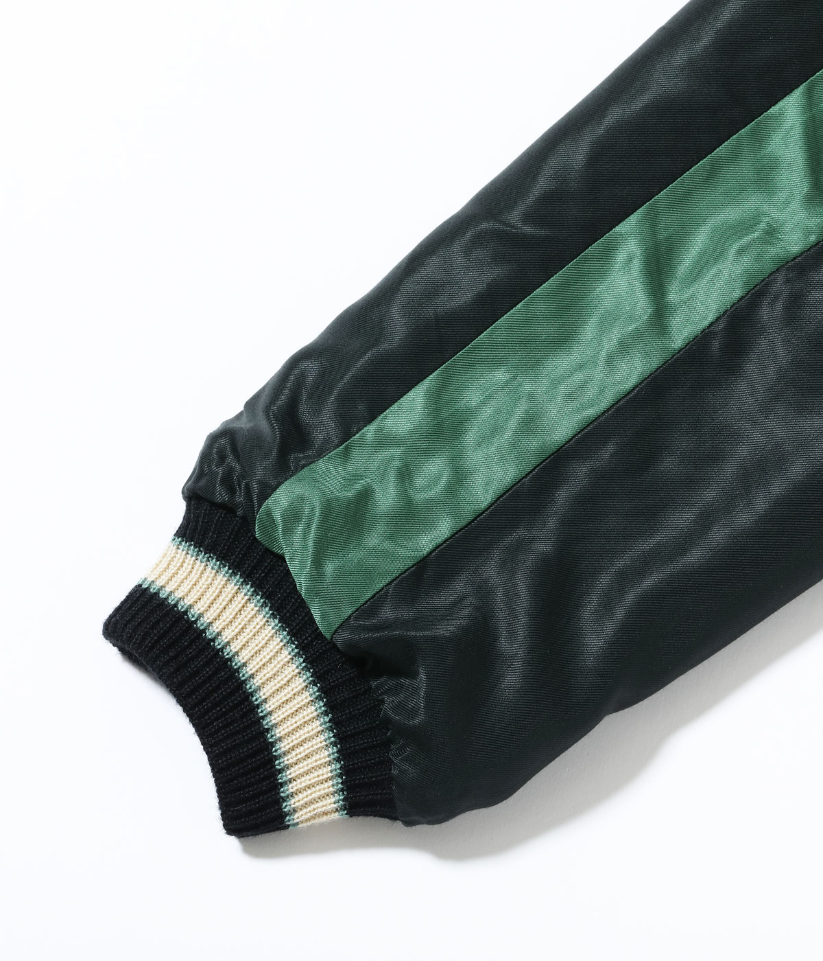 Lot No. TT15795-119 / Mid 1950s Style Velveteen (Two-tone)  Acetate Souvenir Jacket TIGER HEAD  GOLD DRAGON