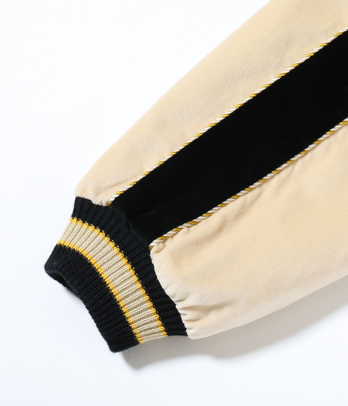 Lot No. TT15795-119 / Mid 1950s Style Velveteen (Two-tone)  Acetate Souvenir Jacket TIGER HEAD  GOLD DRAGON