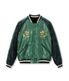 Lot No. TT15795-119 / Mid 1950s Style Velveteen (Two-tone)  Acetate Souvenir Jacket TIGER HEAD  GOLD DRAGON