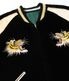 Lot No. TT15795-119 / Mid 1950s Style Velveteen (Two-tone)  Acetate Souvenir Jacket TIGER HEAD  GOLD DRAGON