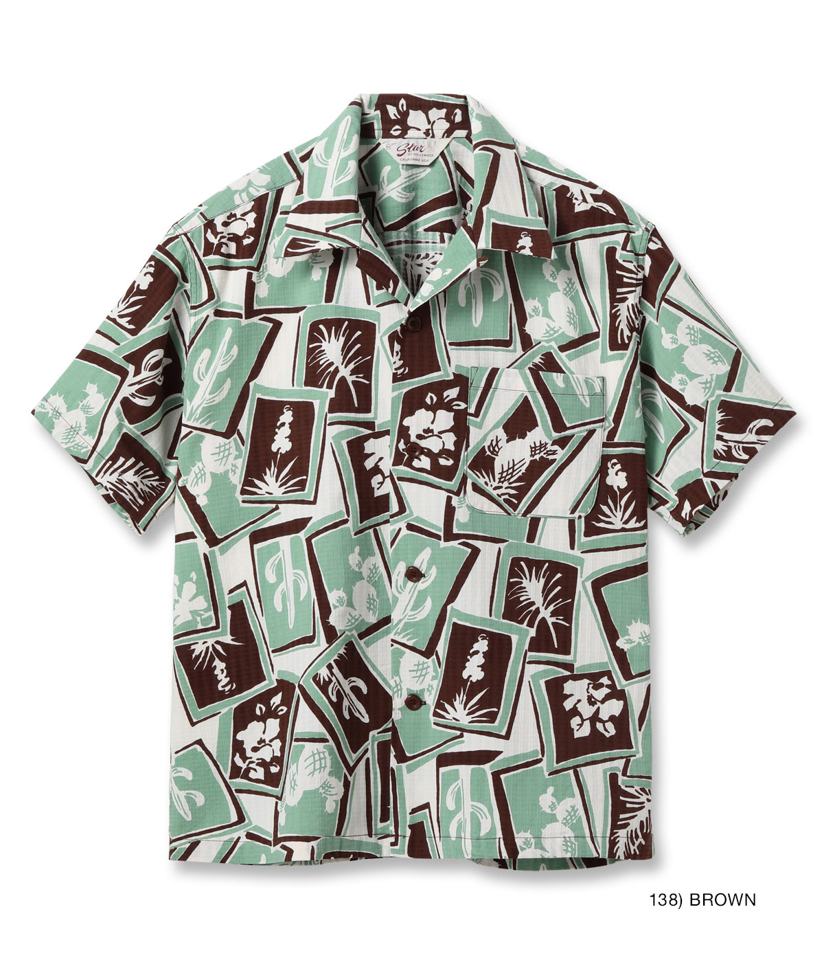 Lot No. SH39718 / DOBBY COTTON OPEN SHIRT ��CACTUS��