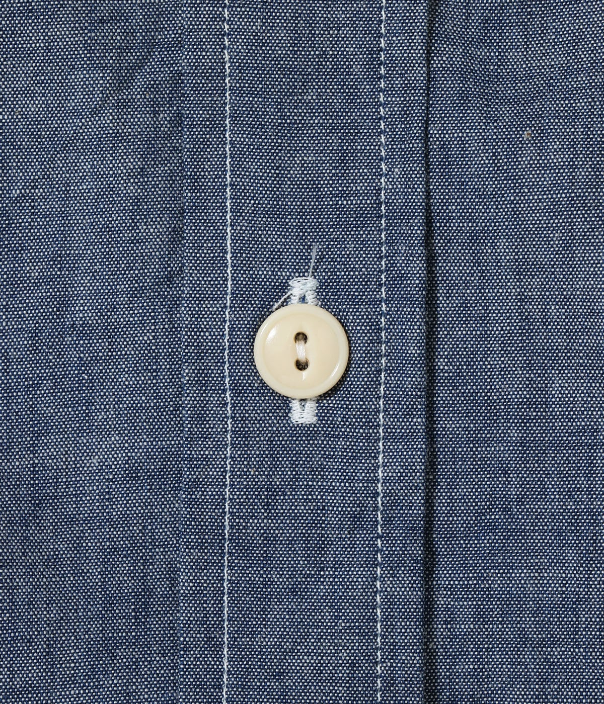 Lot No. SC39731 / CHAMBRAY WORK SHIRT with CHAIN EMBROIDERED