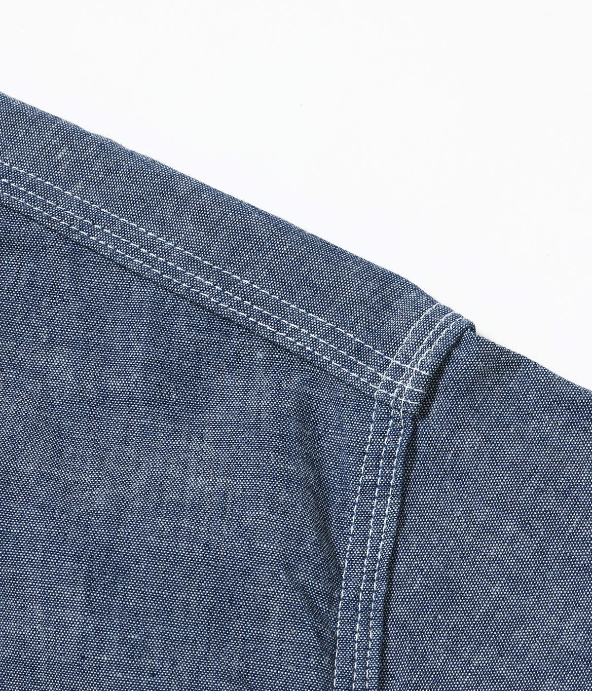 Lot No. SC39731 / CHAMBRAY WORK SHIRT with CHAIN EMBROIDERED