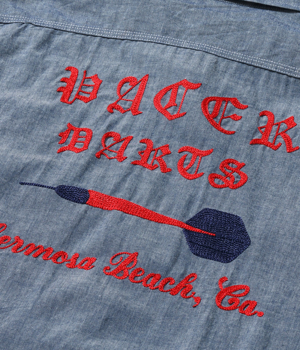 Lot No. SC39731 / CHAMBRAY WORK SHIRT with CHAIN EMBROIDERED