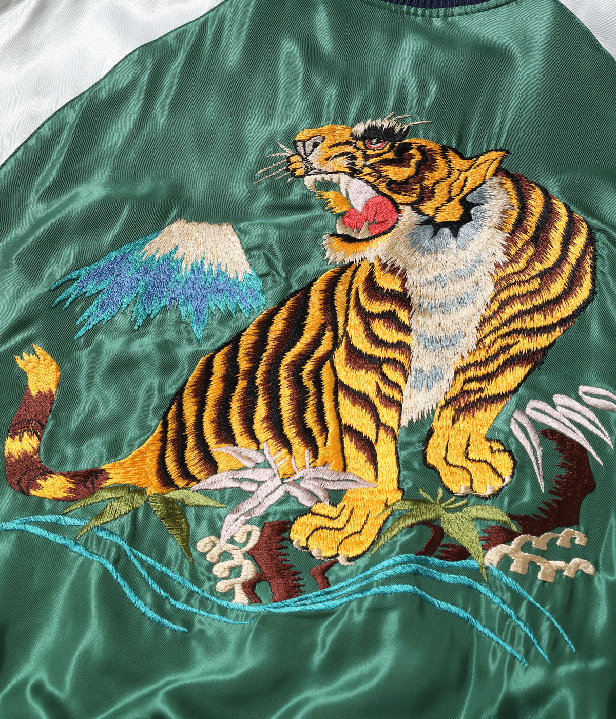 Lot No. TT15972-145 / Early 1950s Style Acetate Souvenir Jacket ��ROARING TIGER�� �� ��EAGLE��