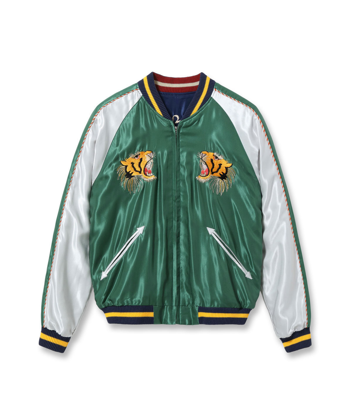 Lot No. TT15972-145 / Early 1950s Style Acetate Souvenir Jacket ��ROARING TIGER�� �� ��EAGLE��