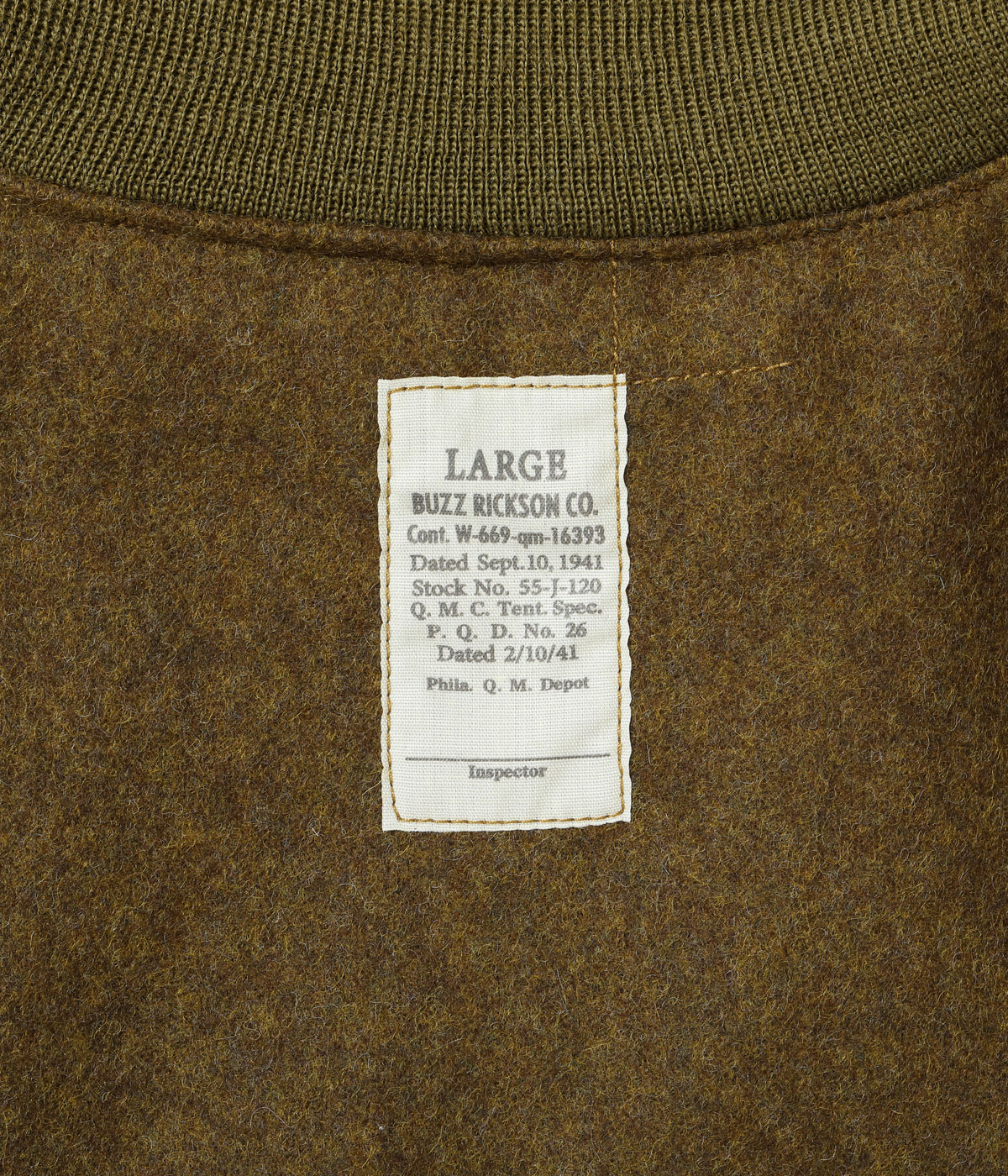 Lot No. BR15751 / Type TANKERS PATCH POCKET BUZZ RICKSON CO. 2nd ARMOR DIVISION