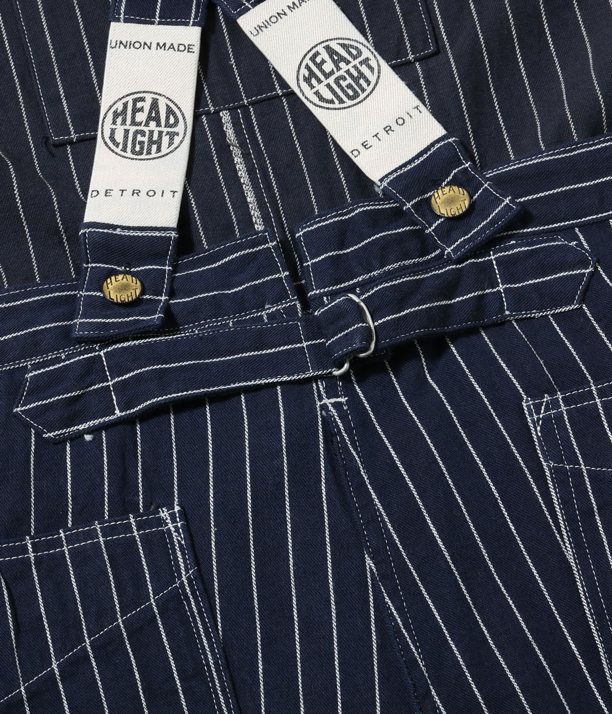 Lot No. HD42498 / HEADLIGHT 8oz. SPECIAL WOVEN STRIPE DENIM LOW BACK OVERALLS