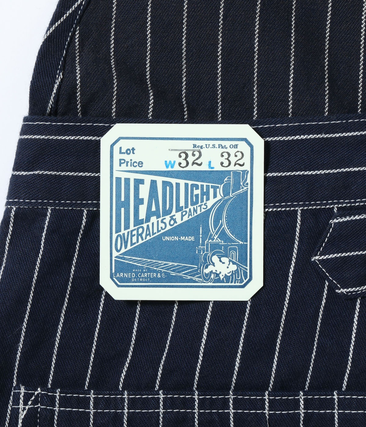 Lot No. HD42498 / HEADLIGHT 8oz. SPECIAL WOVEN STRIPE DENIM LOW BACK OVERALLS