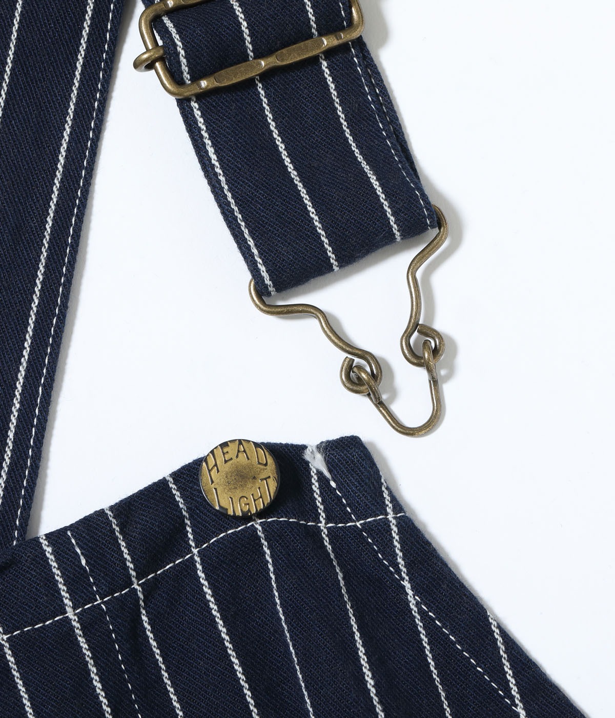 Lot No. HD42498 / HEADLIGHT 8oz. SPECIAL WOVEN STRIPE DENIM LOW BACK OVERALLS