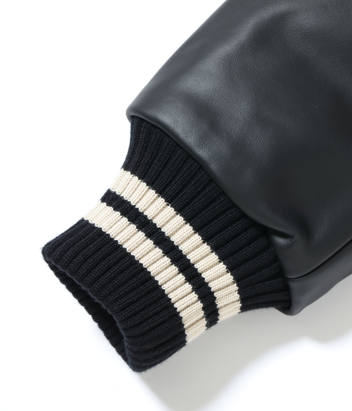 Lot No. WV15784-119 / 30oz. WOOL MELTON AWARD JACKET POLAR BEAR (BLACK)