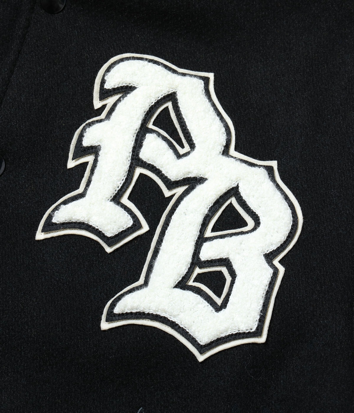 Lot No. WV15784-119 / 30oz. WOOL MELTON AWARD JACKET POLAR BEAR (BLACK)