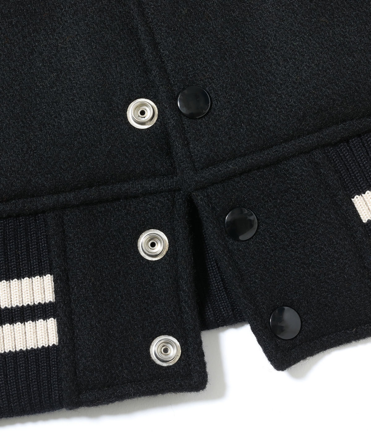 Lot No. WV15784-119 / 30oz. WOOL MELTON AWARD JACKET POLAR BEAR (BLACK)