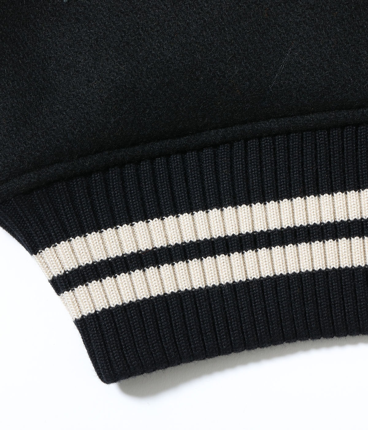 Lot No. WV15784-119 / 30oz. WOOL MELTON AWARD JACKET POLAR BEAR (BLACK)