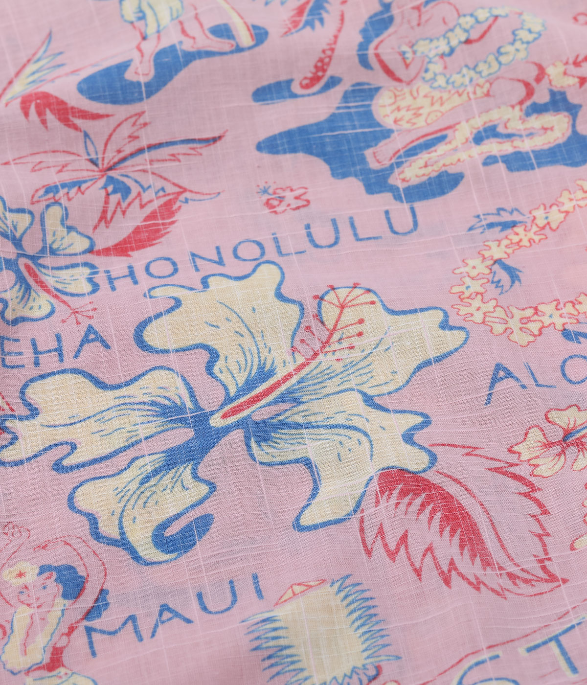 Lot No. SS39693 / COTTON LINEN SLUBYARN HAWAIIAN SHIRT ��STATE OF HAWAII��