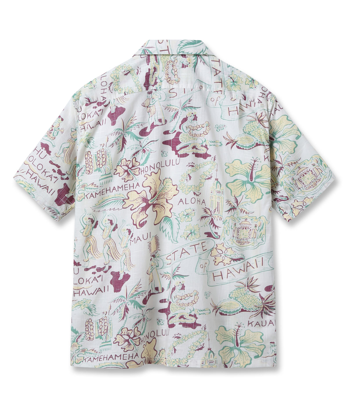 Lot No. SS39693 / COTTON LINEN SLUBYARN HAWAIIAN SHIRT ��STATE OF HAWAII��