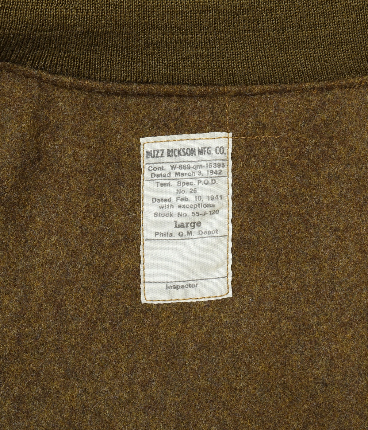 Lot No. BR15755 / Type TANKERS SLASH POCKET ��BUZZ RICKSON MFG. CO.��