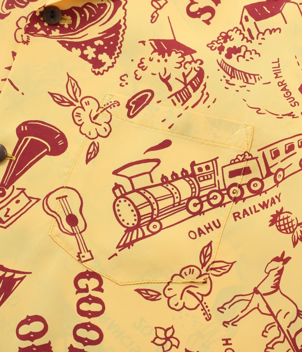 Lot No. SS38791 / RAYON HAWAIIAN SHIRT ��GOOD OLD DAYS��