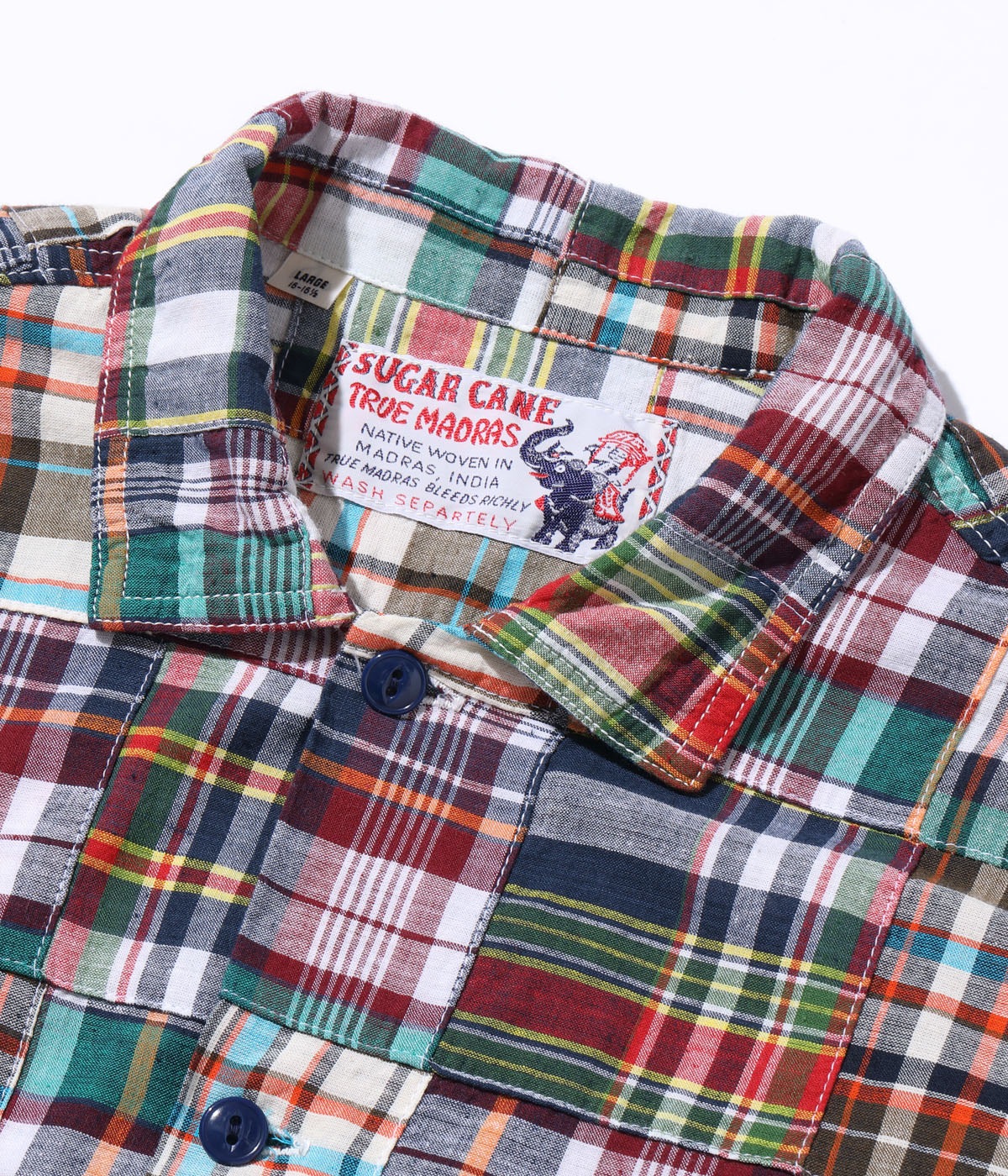 Lot No. SC29257 / INDIA MADRAS CHECK PATCHWORK OPEN SHIRT