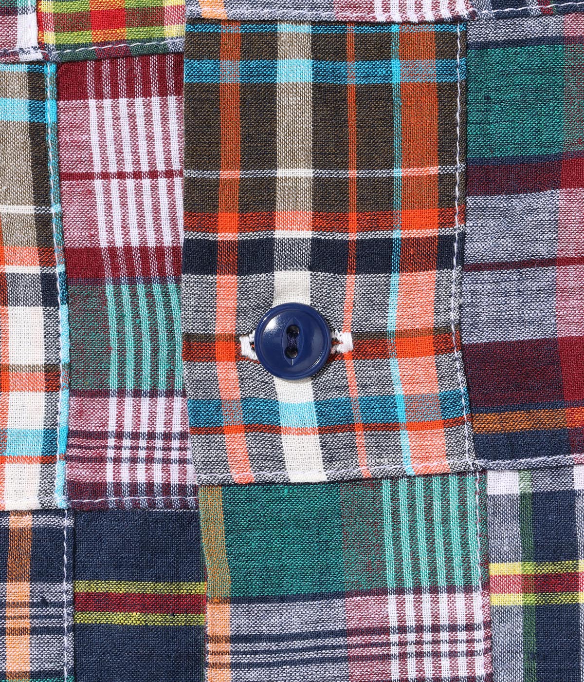 Lot No. SC29257 / INDIA MADRAS CHECK PATCHWORK OPEN SHIRT