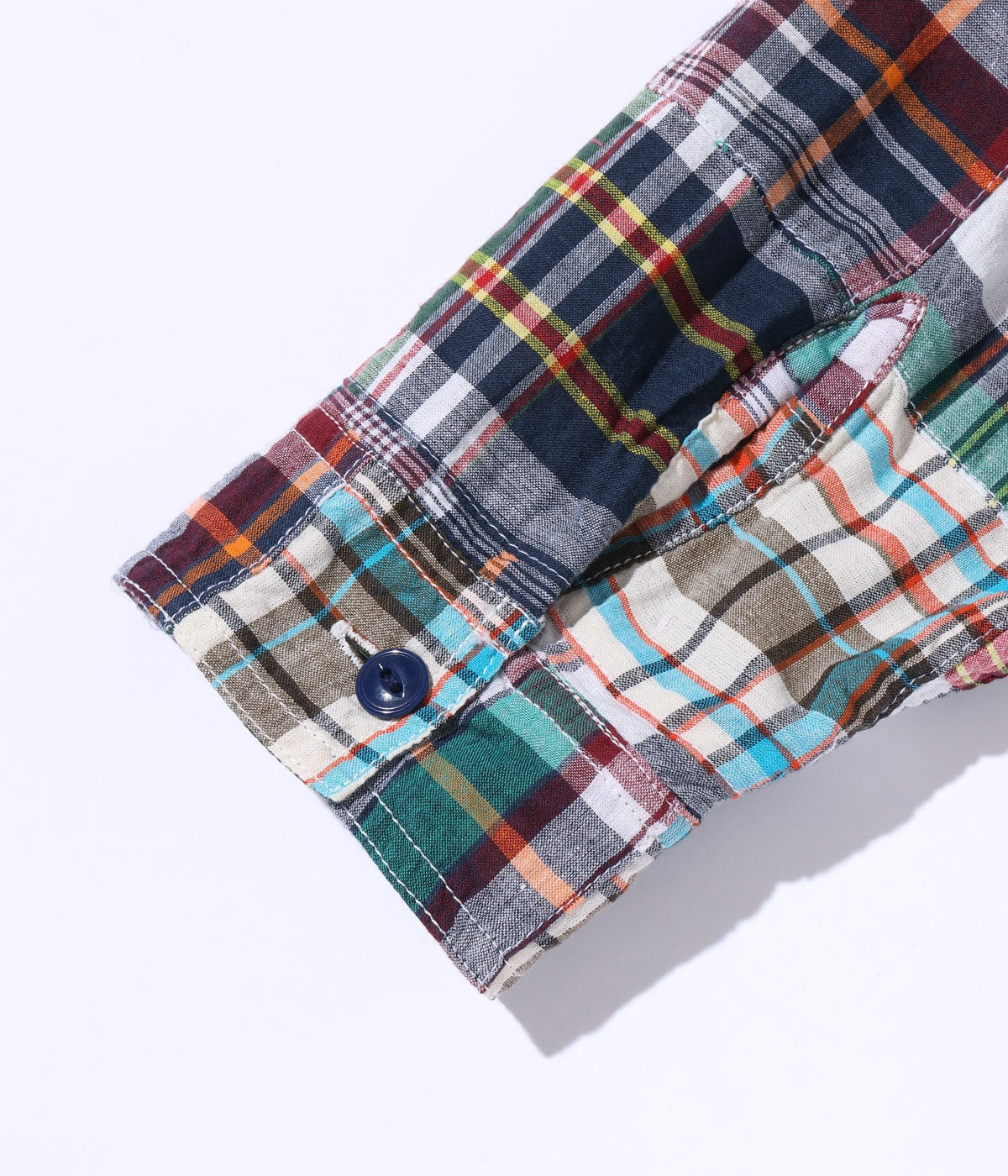 Lot No. SC29257 / INDIA MADRAS CHECK PATCHWORK OPEN SHIRT