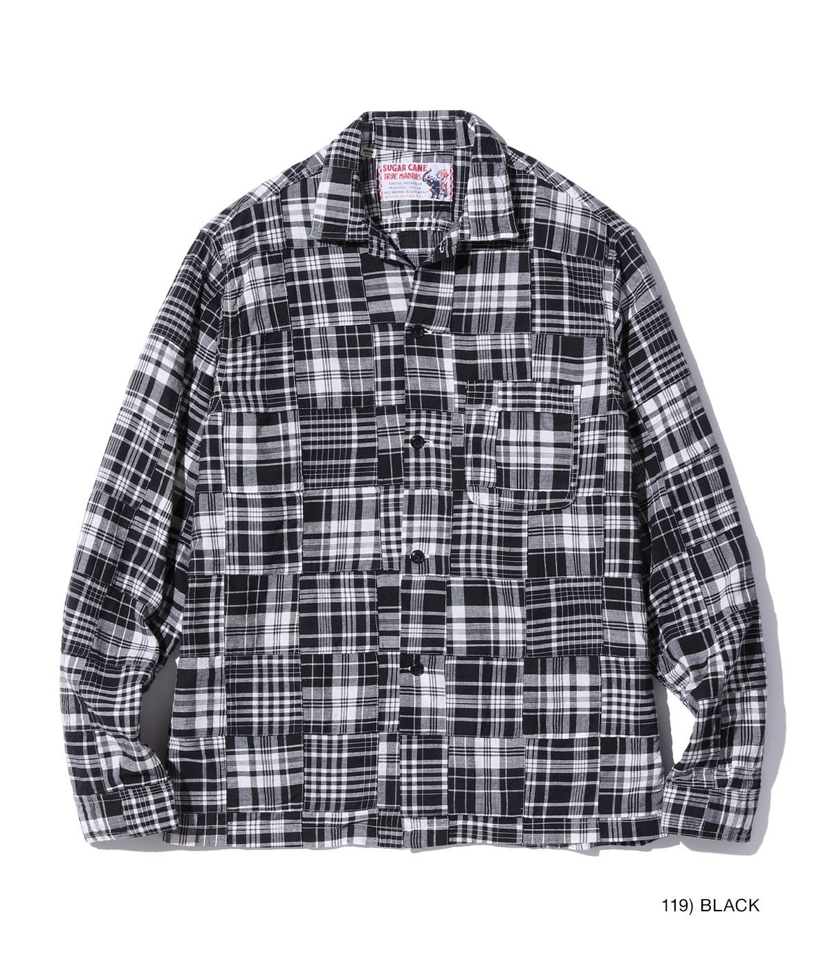 Lot No. SC29257 / INDIA MADRAS CHECK PATCHWORK OPEN SHIRT