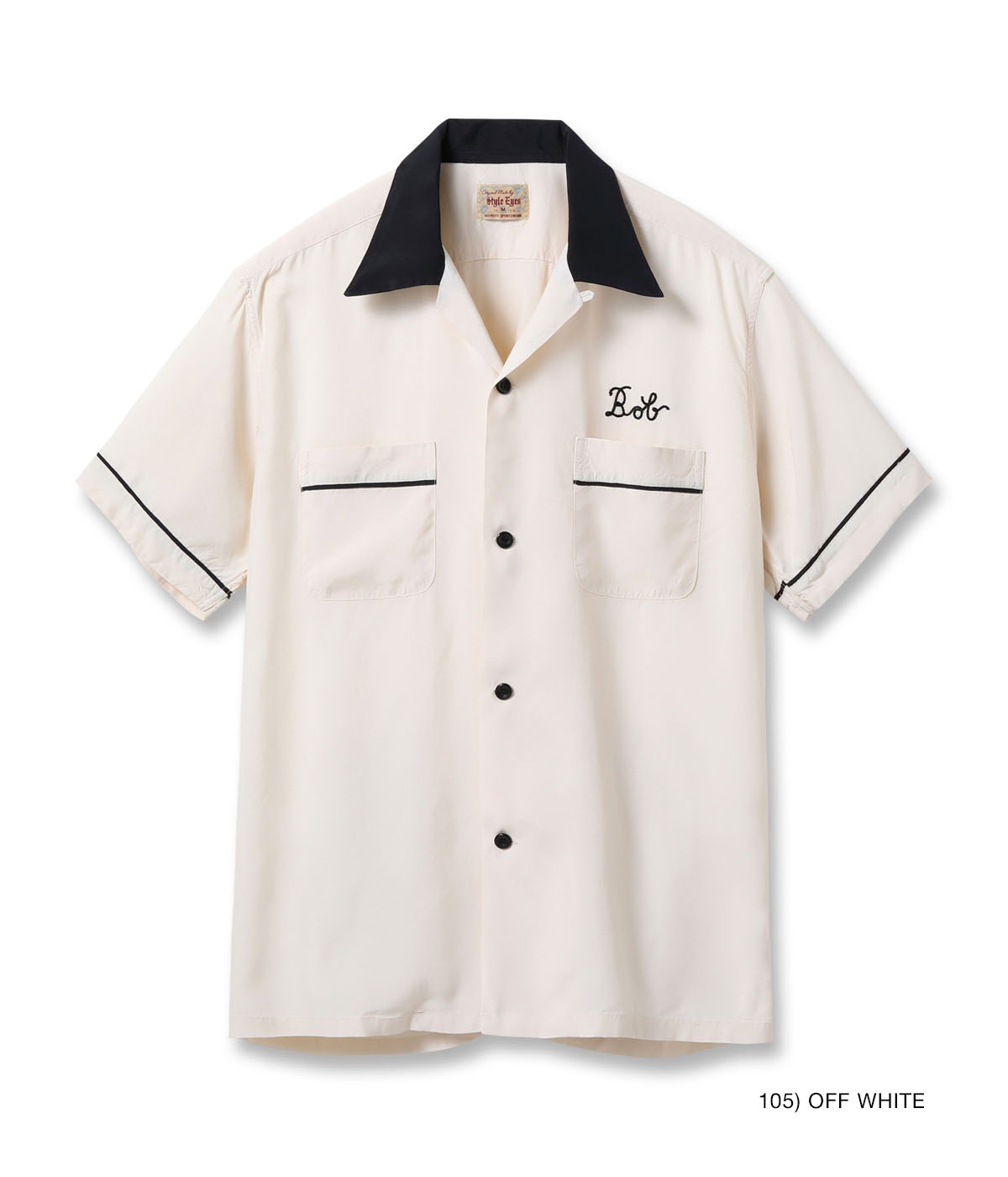 Lot No. SE39456 / RAYON BOWLING SHIRT PIPING