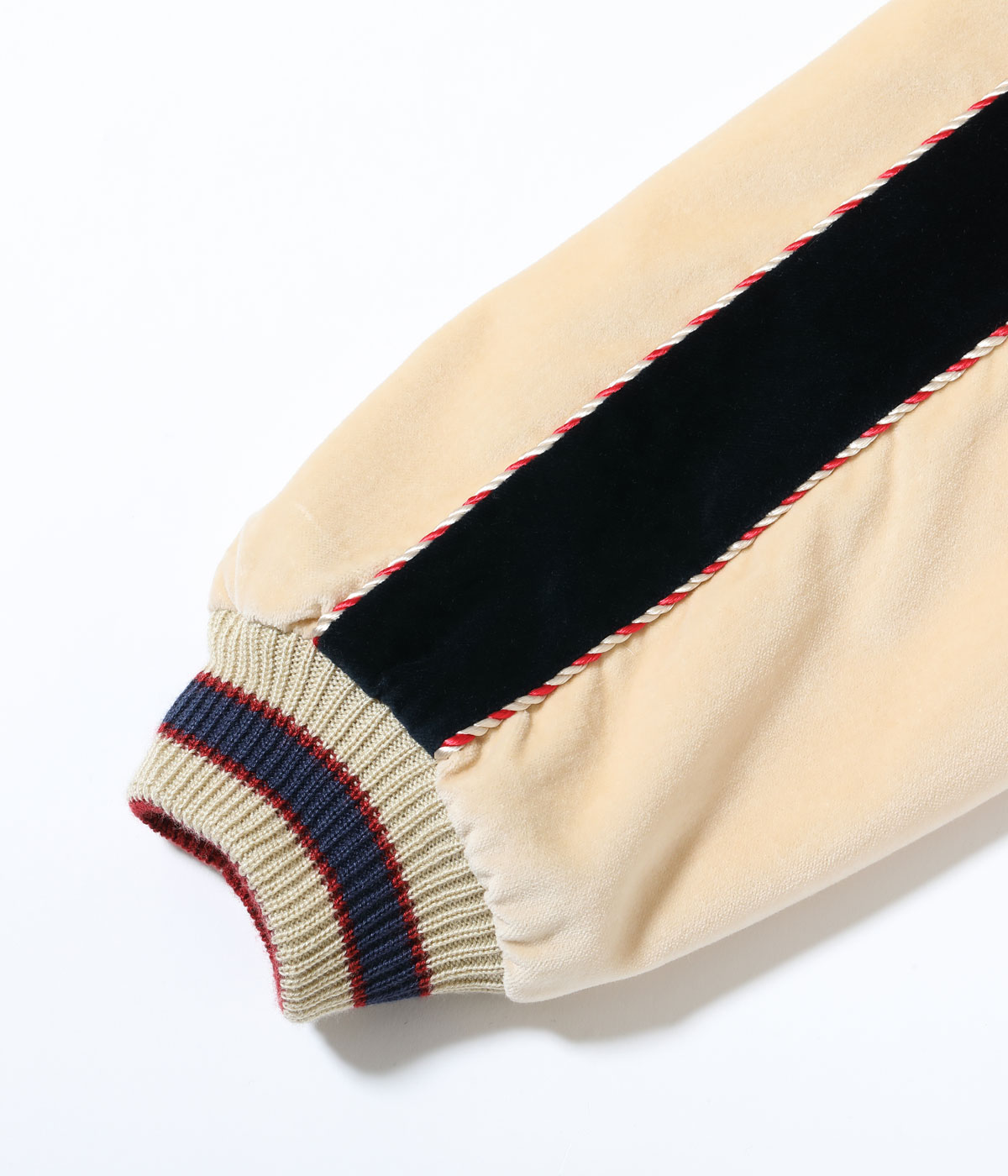 Lot No. TT15795-128 / Mid 1950s Style Velveteen (Two-tone)  Acetate Souvenir Jacket WHITE DRAGON  EAGLE