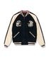 Lot No. TT15795-128 / Mid 1950s Style Velveteen (Two-tone)  Acetate Souvenir Jacket WHITE DRAGON  EAGLE