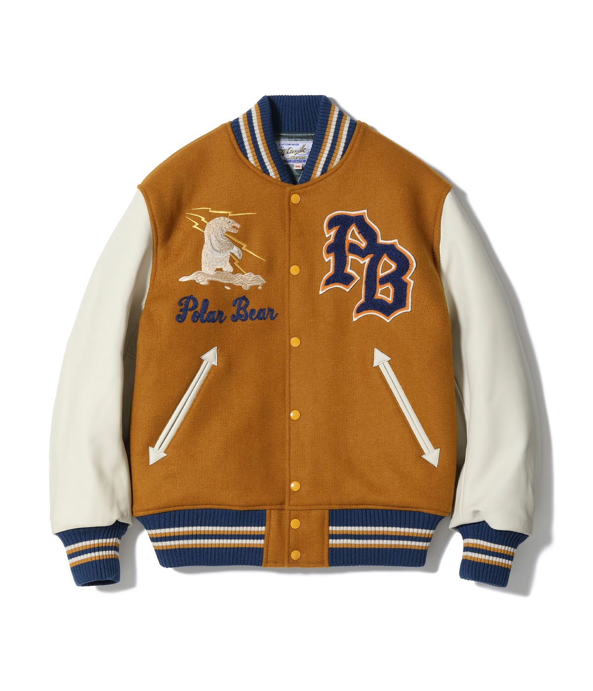 Lot No. WV15784-156 / 30oz. WOOL MELTON AWARD JACKET POLAR BEAR (GOLD)