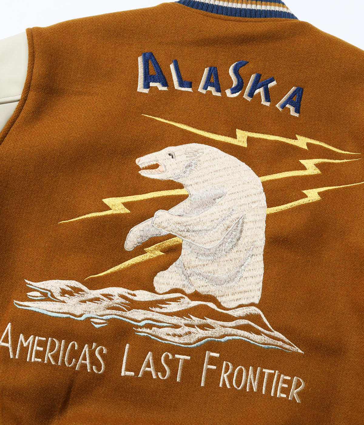 Lot No. WV15784-156 / 30oz. WOOL MELTON AWARD JACKET POLAR BEAR (GOLD)