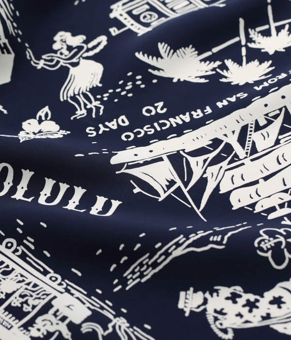 Lot No. SS38791 / RAYON HAWAIIAN SHIRT ��GOOD OLD DAYS��