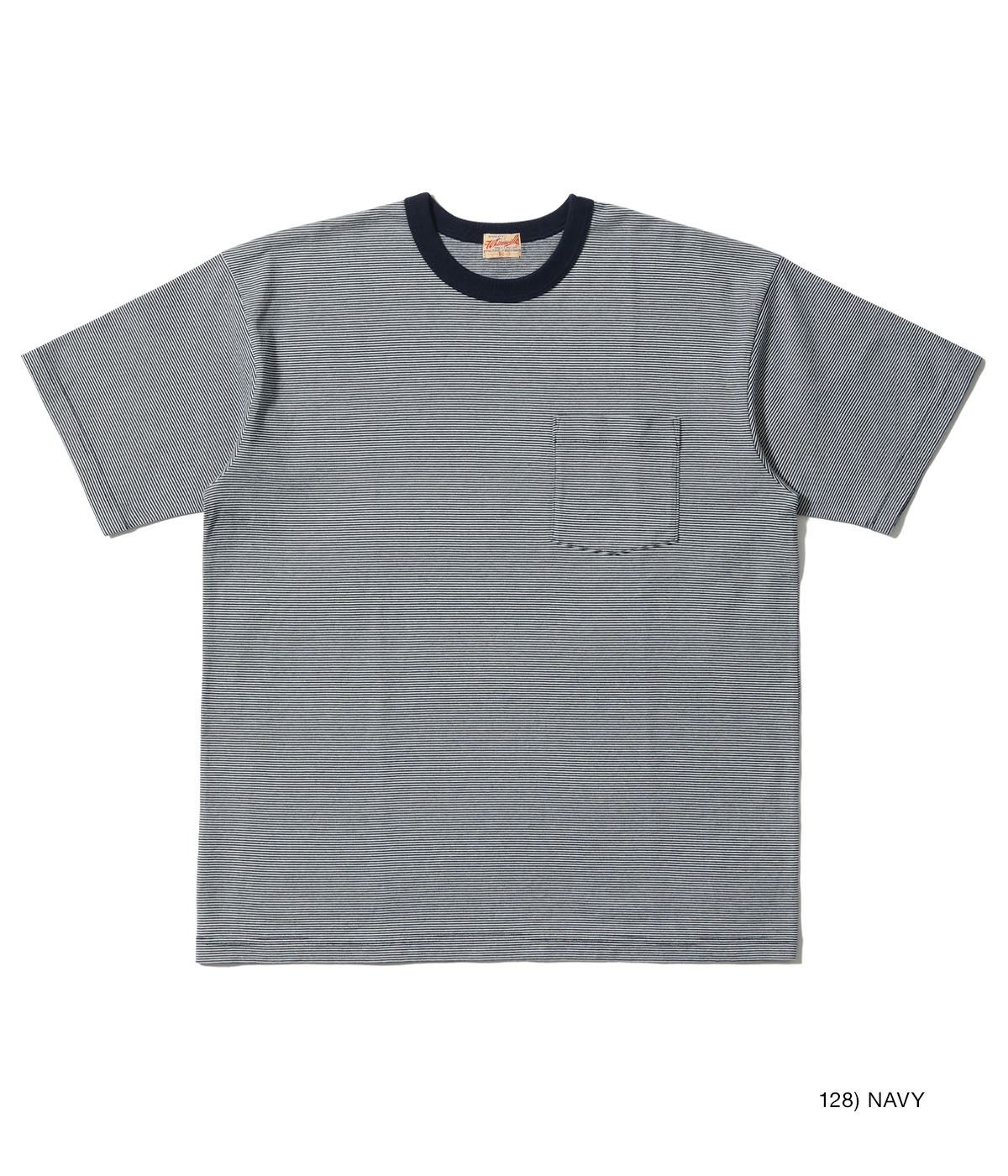 Lot No. WV79679 / WHITESVILLE 30/2 FINE-LINED BORDER T-SHIRT