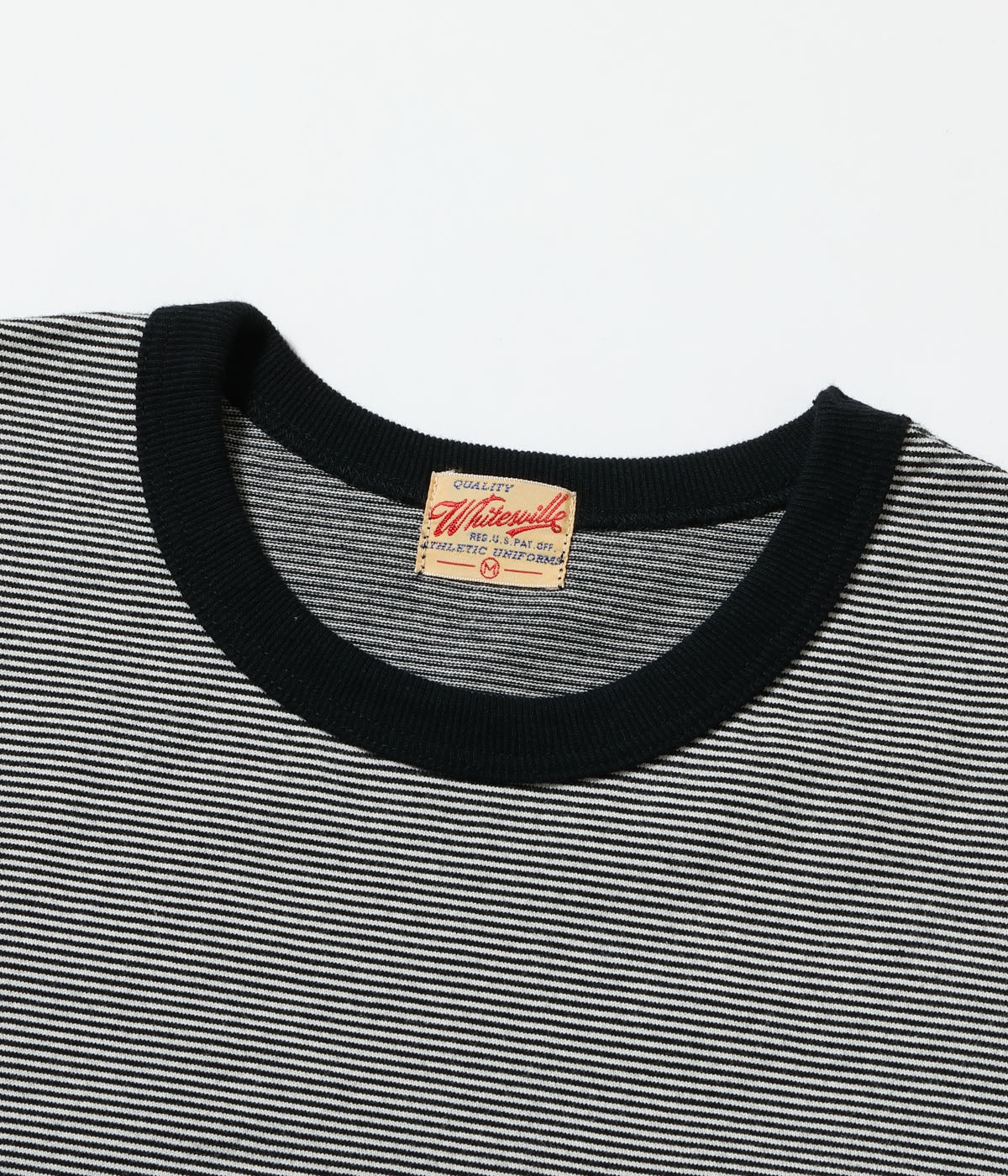 Lot No. WV79679 / WHITESVILLE 30/2 FINE-LINED BORDER T-SHIRT