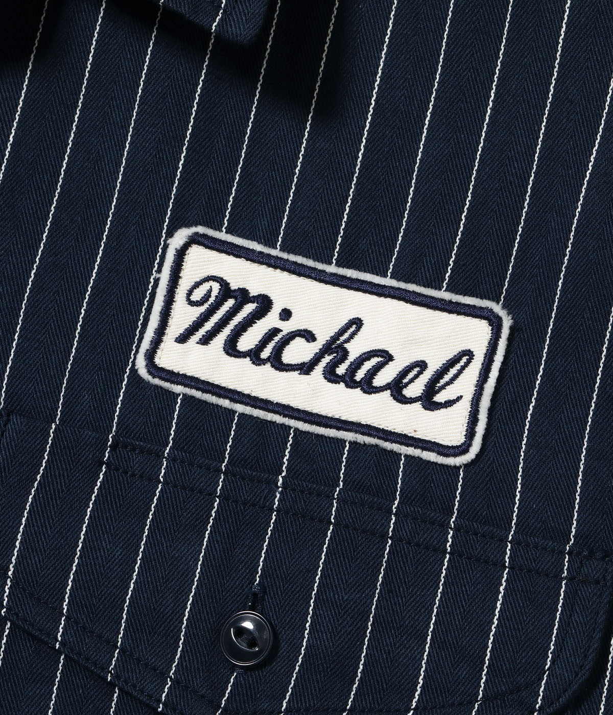 Lot No. SC39732 / COKE STRIPE WORK SHIRT with EMBROIDERED (SHORT SLEEVE)