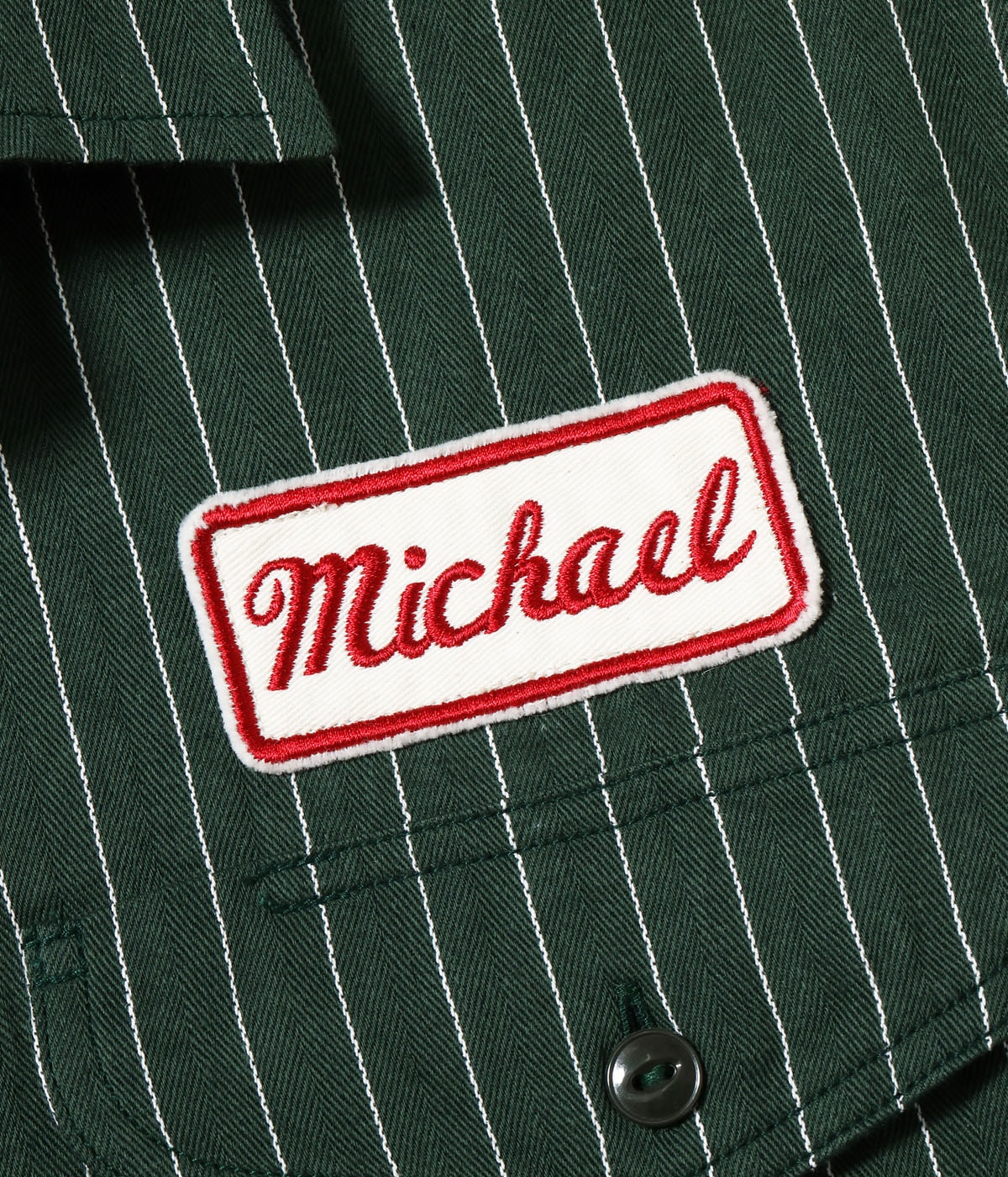 Lot No. SC39732 / COKE STRIPE WORK SHIRT with EMBROIDERED (SHORT SLEEVE)