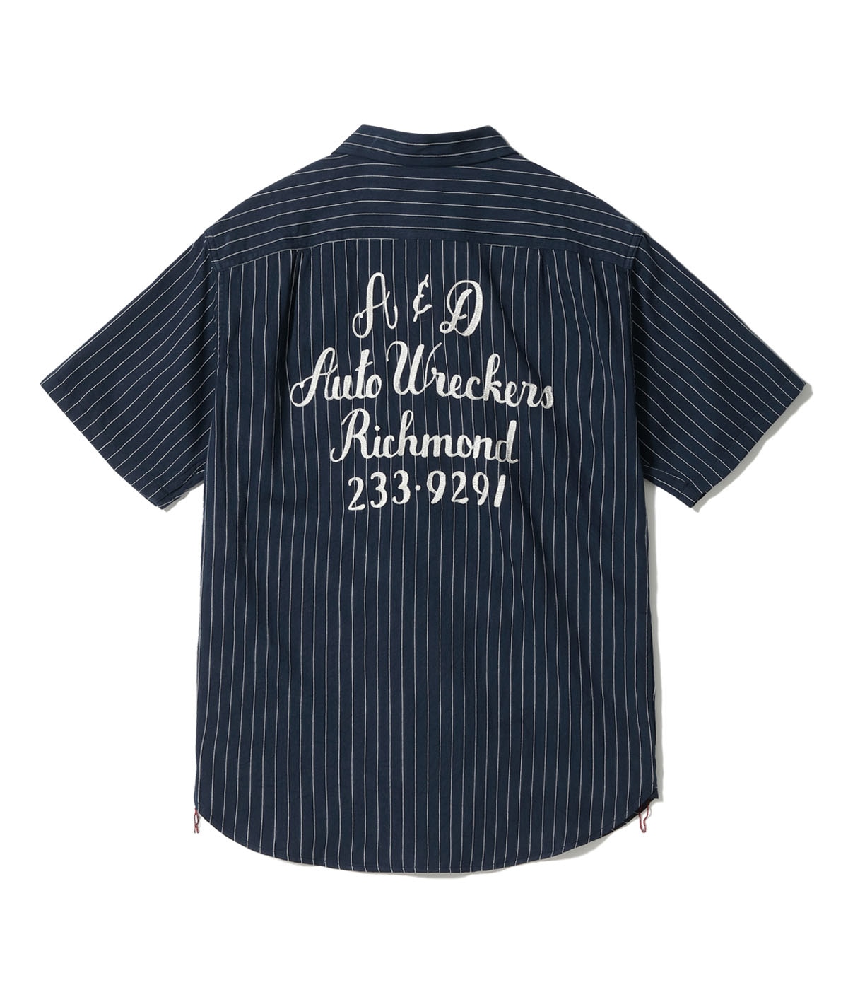 Lot No. SC39732 / COKE STRIPE WORK SHIRT with EMBROIDERED (SHORT SLEEVE)