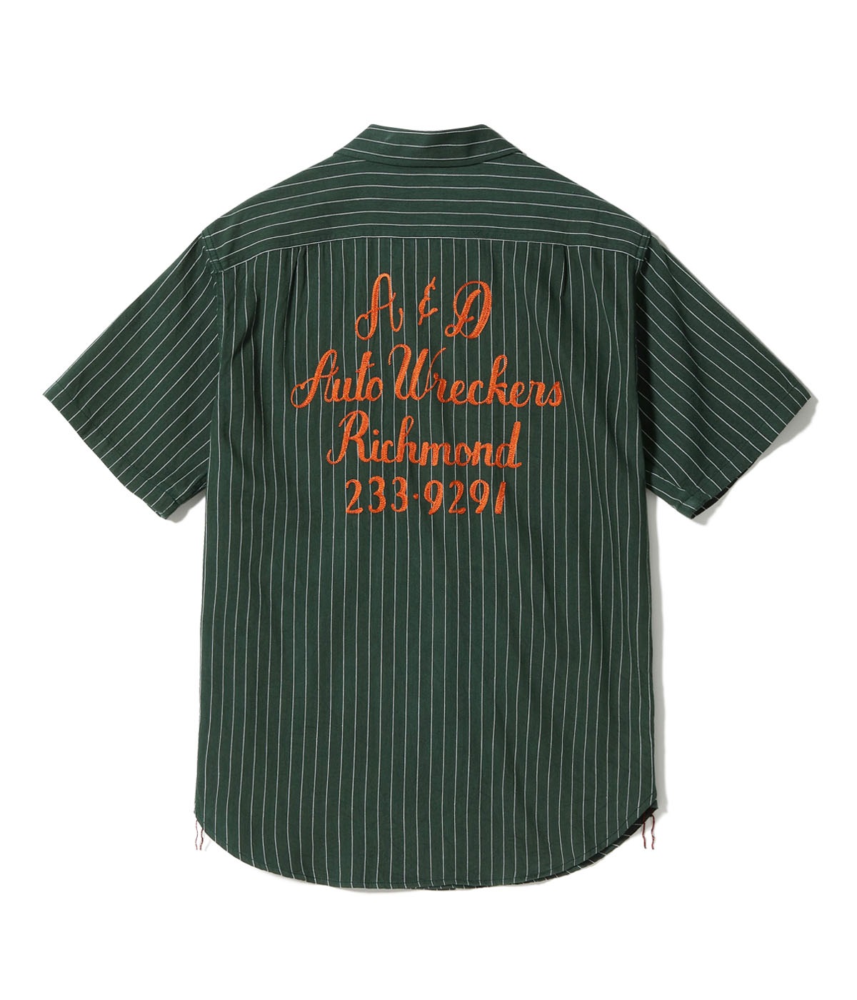 Lot No. SC39732 / COKE STRIPE WORK SHIRT with EMBROIDERED (SHORT SLEEVE)