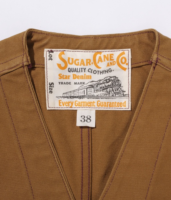 Lot No. SC14375 / 13oz. BROWN DUCK WORK VEST
